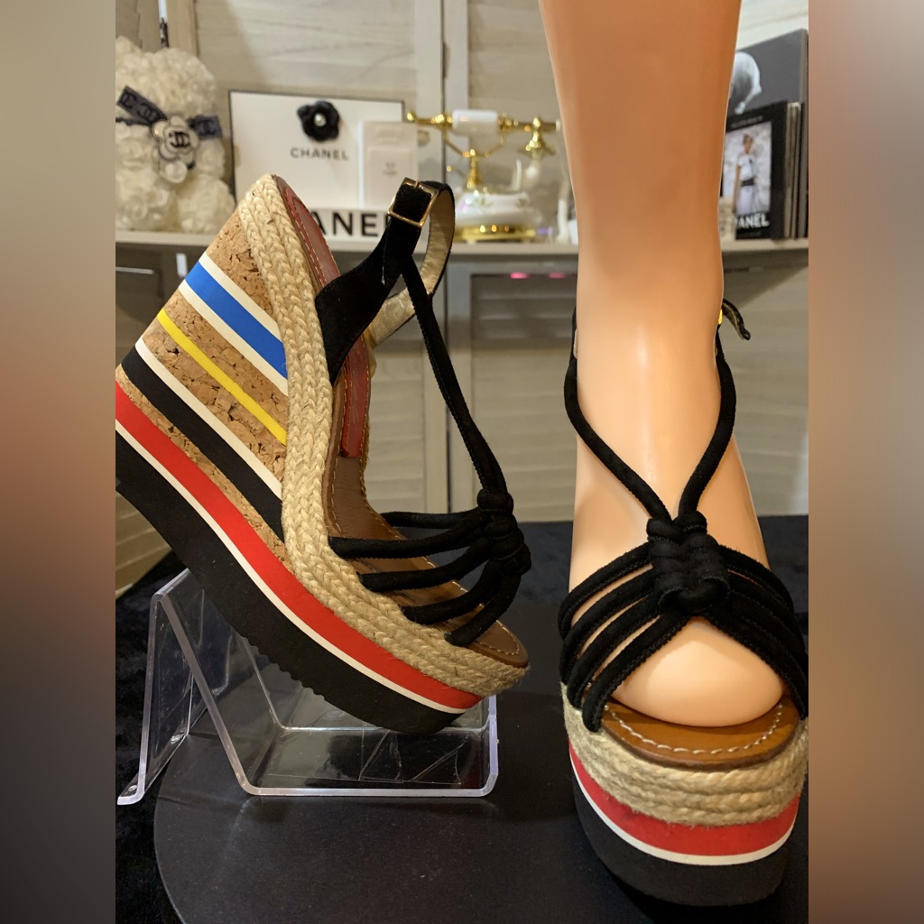 Eucpaloma Barcelo Colorful Strappy Wedge Sandals